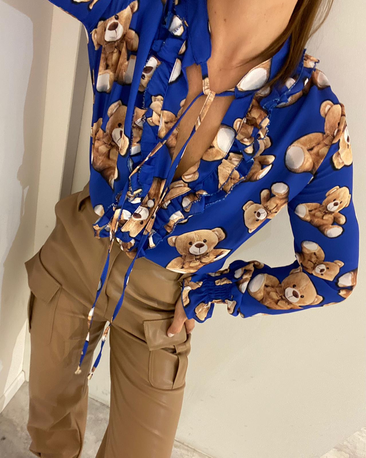 Pantalone in pelle beige con tasche Q-guapa